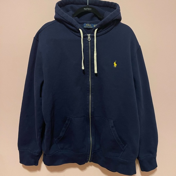 Polo Ralph Lauren Other - Polo Ralph Lauren Cruise Navy Blue Full Zip Thermal Hoodie Jacket XXL